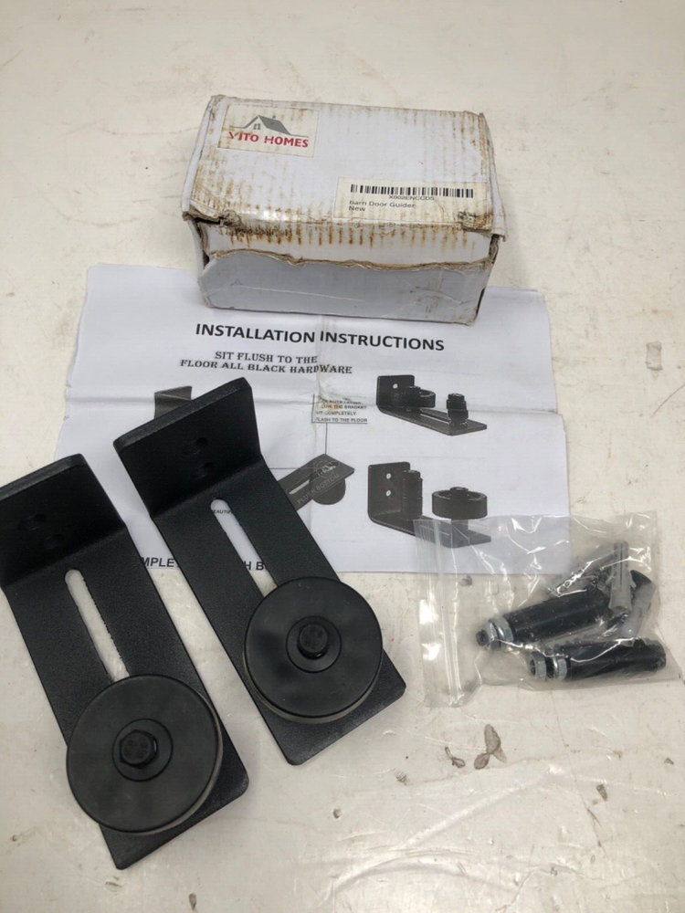 SET Sliding Barn Door Floor Guide Adjustable Roller Wall Mount System