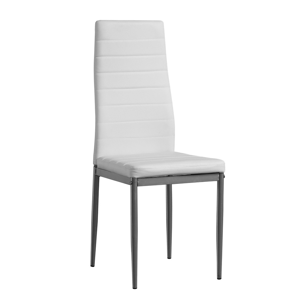 5pcs/set Dining Table Set Kitchen Tempered Glass Dining Table with 4Chairs White