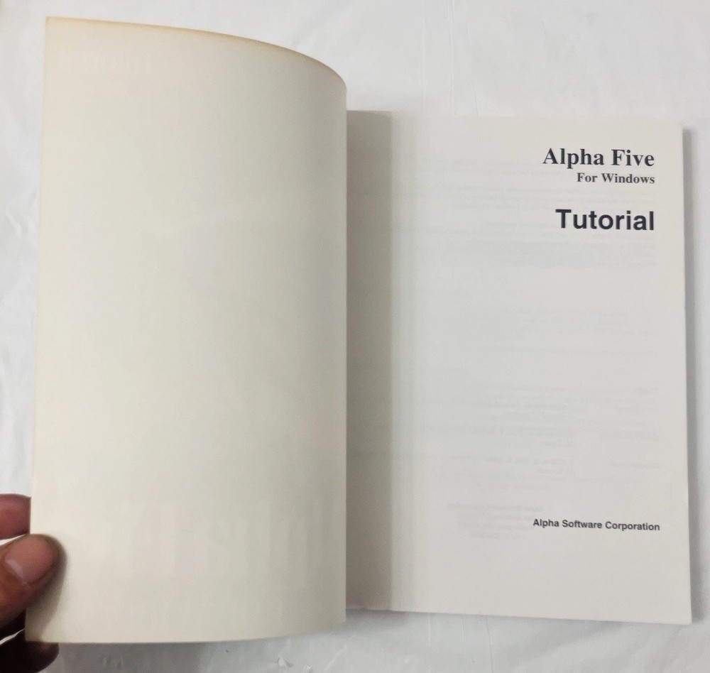 Alpha Five For Windows Manuals Set (4) User Guide Tutorial Xbasic Reference 1994