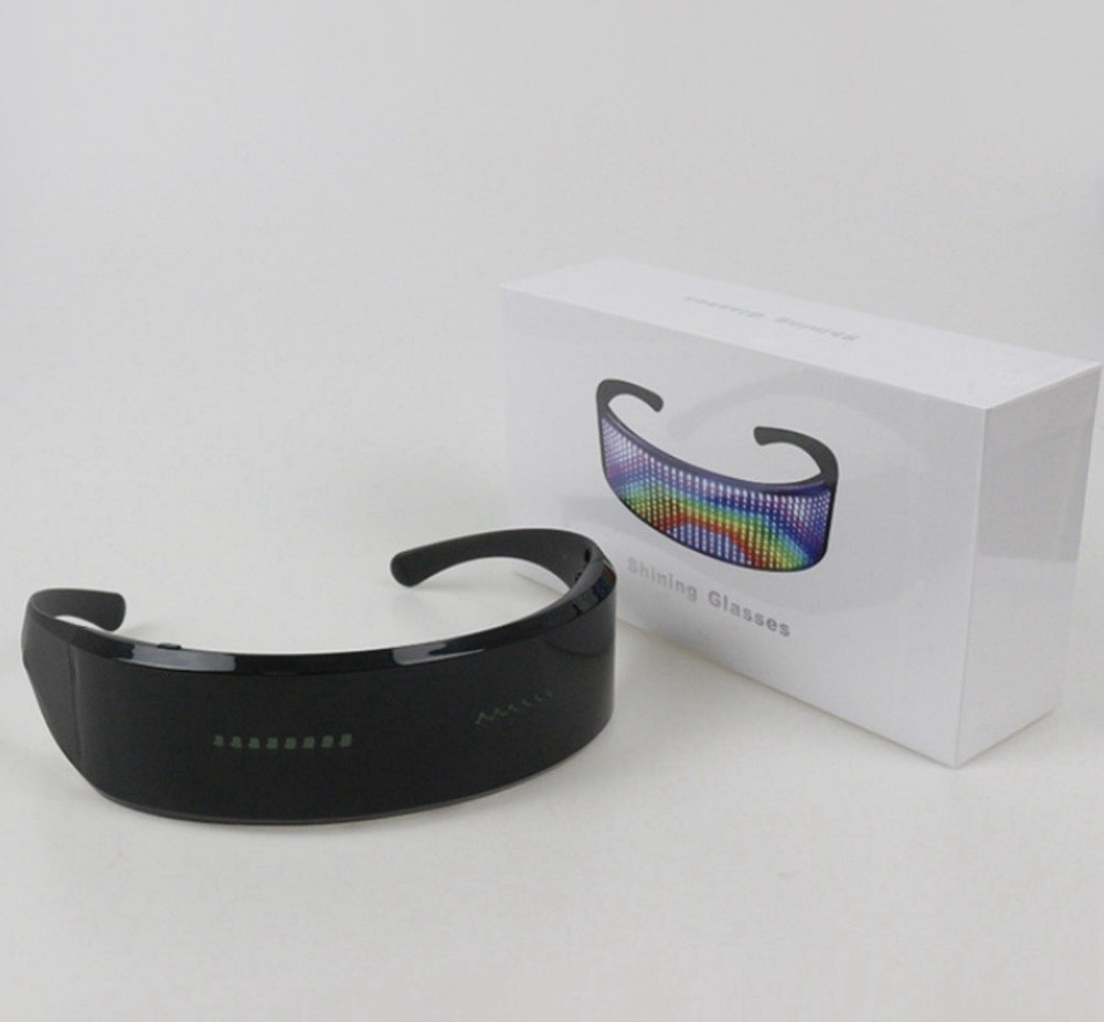 LED Customizable Bluetooth Glasses, APP Control LED Display Smart Glasses