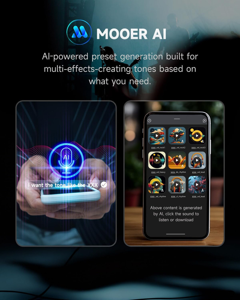 Multi Effects Processor, AI Stereo Bass /Guitar Pedals with 194 Effect Models