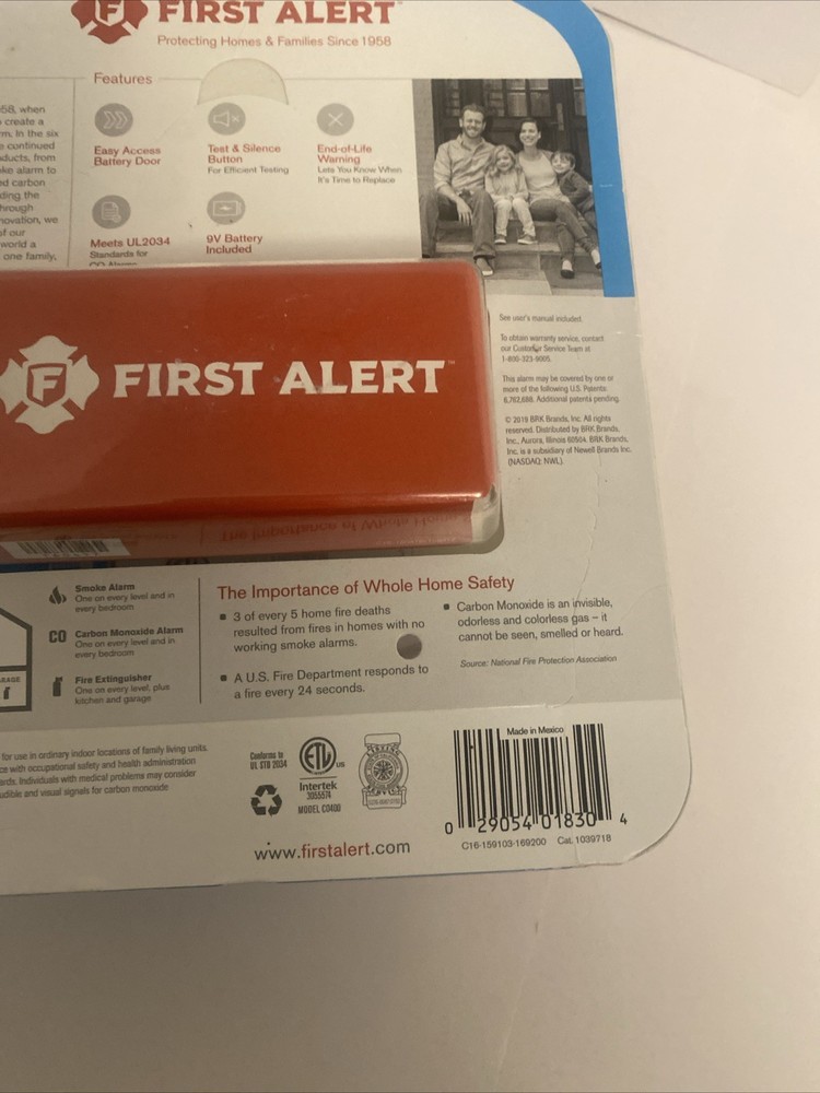 First Alert C0400 Carbon Monoxide Alarm - White