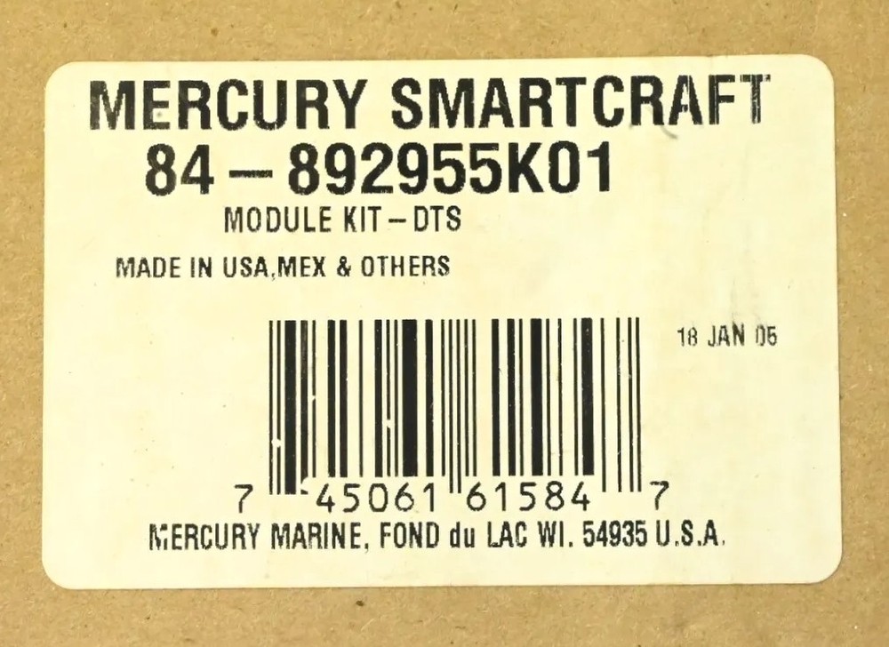 Mercury Smartcraft 84-892955k01 Mount Module Kit DTS Electrical Command Console