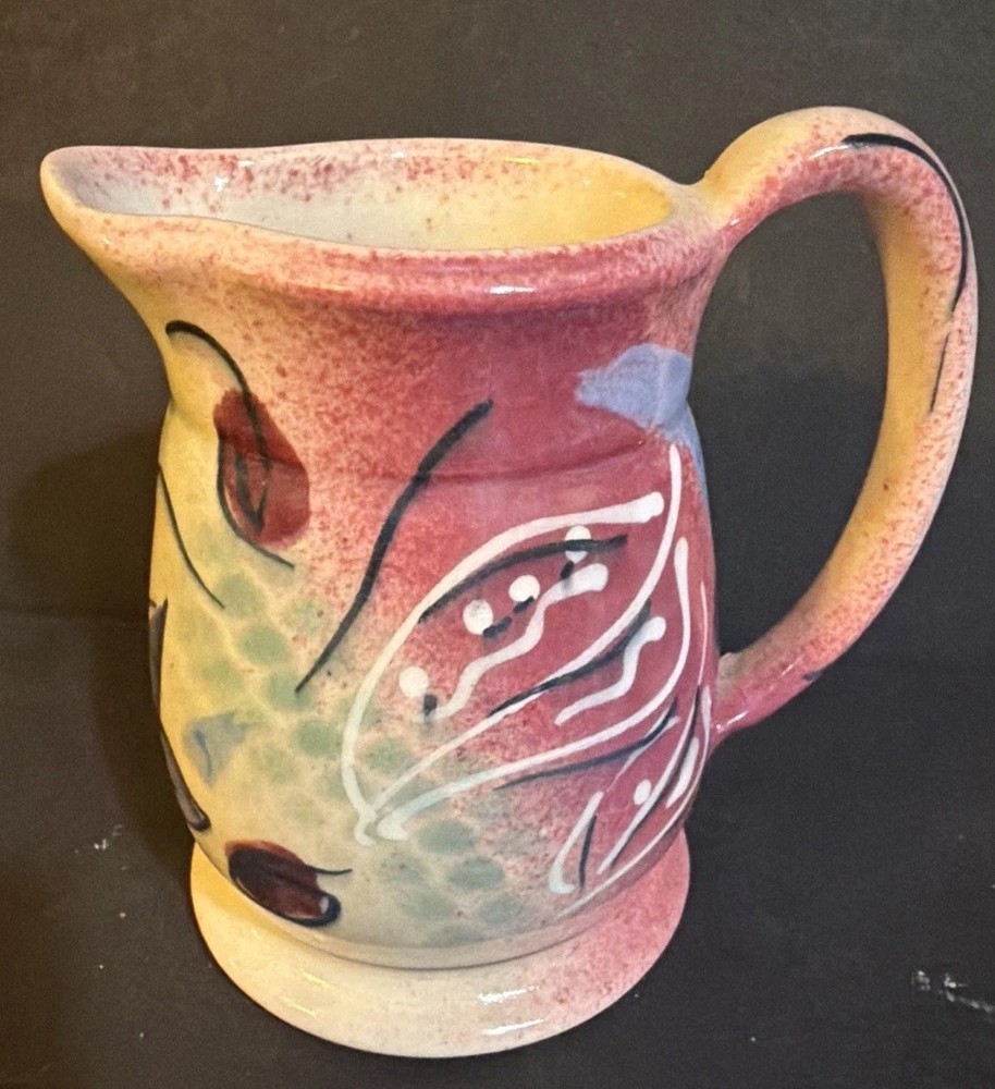 Vintage 1996 Kuniyoshi Studio Art Pottery Pitcher & Dish