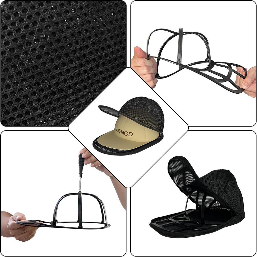 Baseball Cap Washer Cage Sturdy Frame Laundry Protector 1-Pack