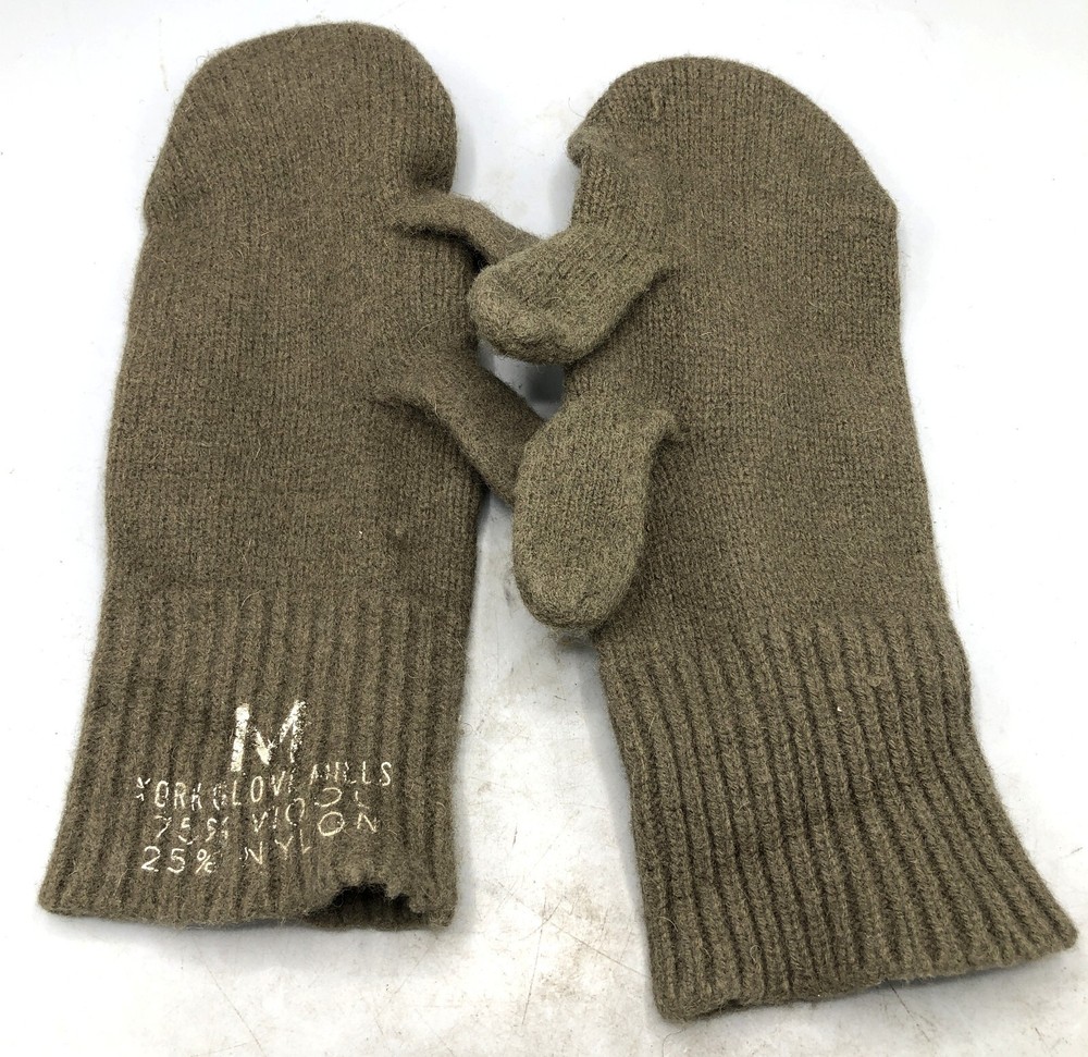 U.S. KOREAN WAR M-1948 WOOL TRIGGER MITTEN INSERTS W/ TRIGGER FINGER SIZE MEDIUM