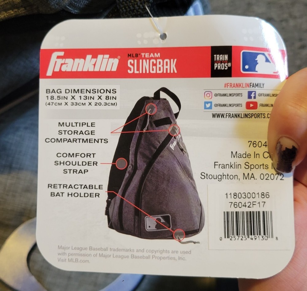 Franklin Slingbak Bag Grey Cincinnati Reds NWT