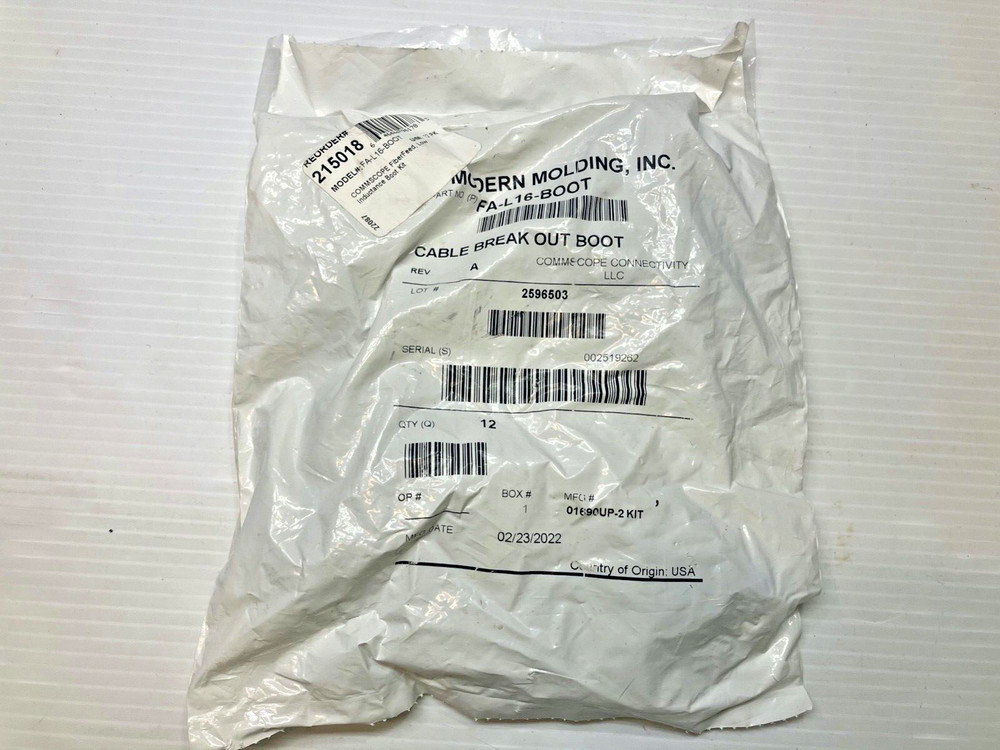 COMMSCOPE | FA-L16-BOOT Low Inductance Hybrid Cable Slide Boot, 12/Pkg