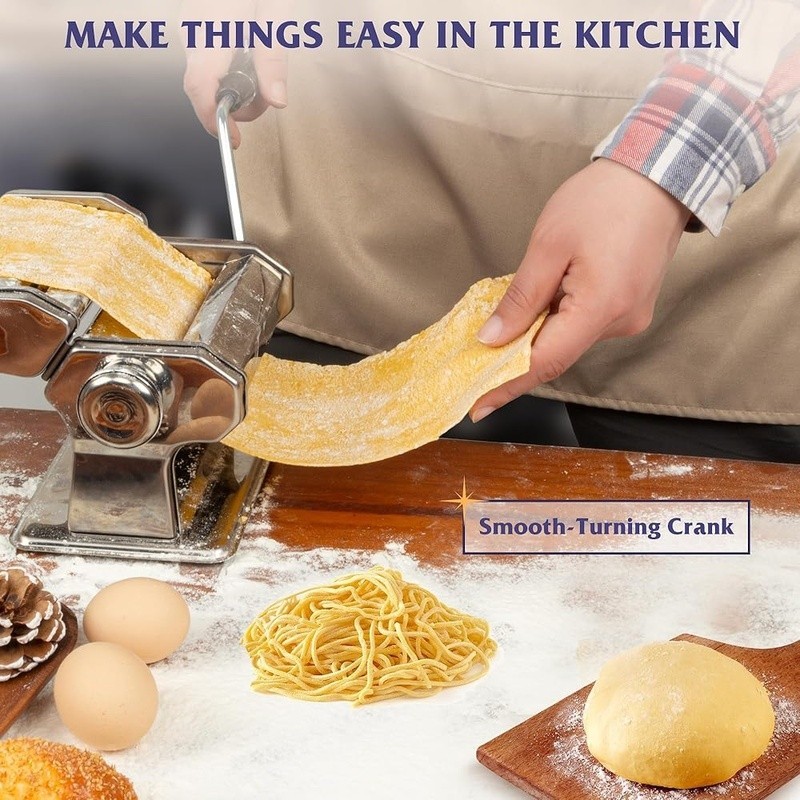 Pasta Maker Machine Set with Pasta Drying Rack Noodle Maker Machine 9 Thickness