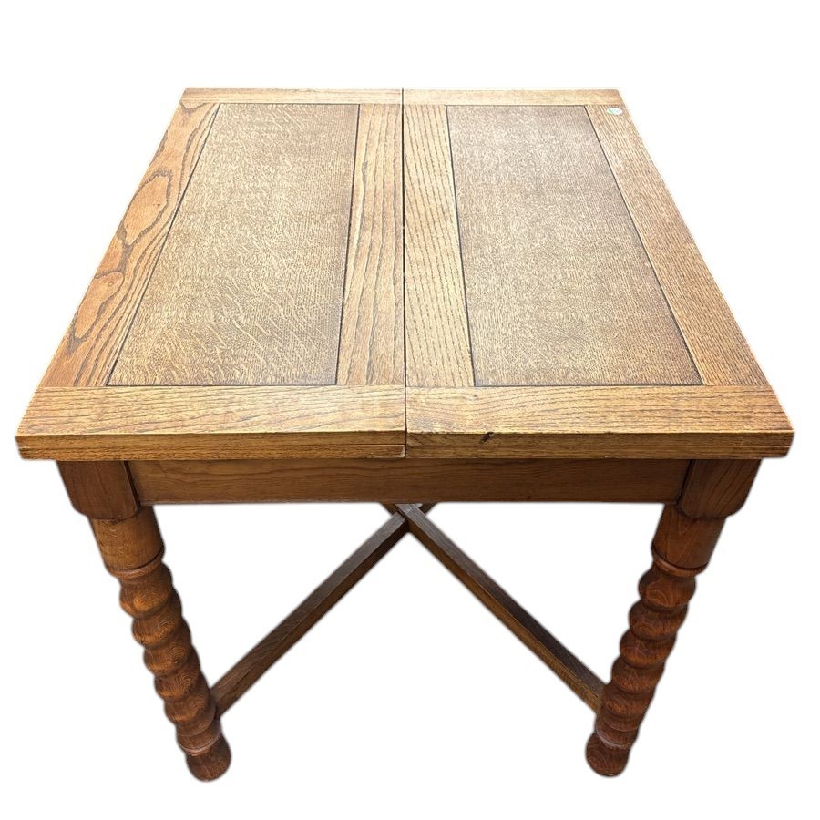 Antique pub draw-leaf Barley Twist Solid Wood Table
