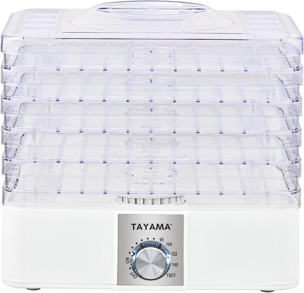 Tayama 5-Tray Stackable Clear Food Dehydrator
