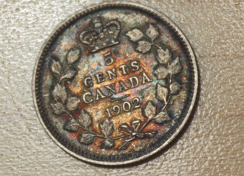 1902 Canada 5 Cents Silver
