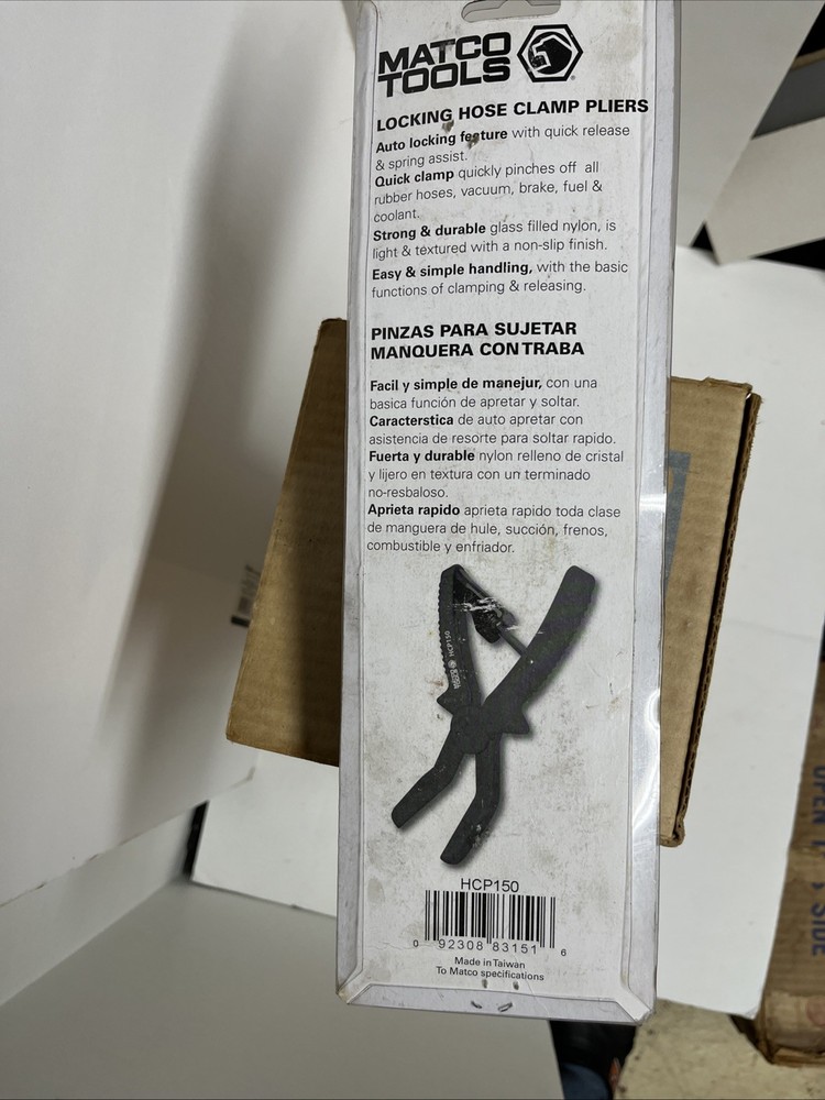 MATCO TOOLS #HCP150 " Locking Hose Clamp Pliers"