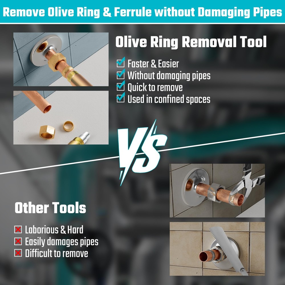 DURATECH Compression Sleeve Puller Tool, Ferrule for 1/2 ”...