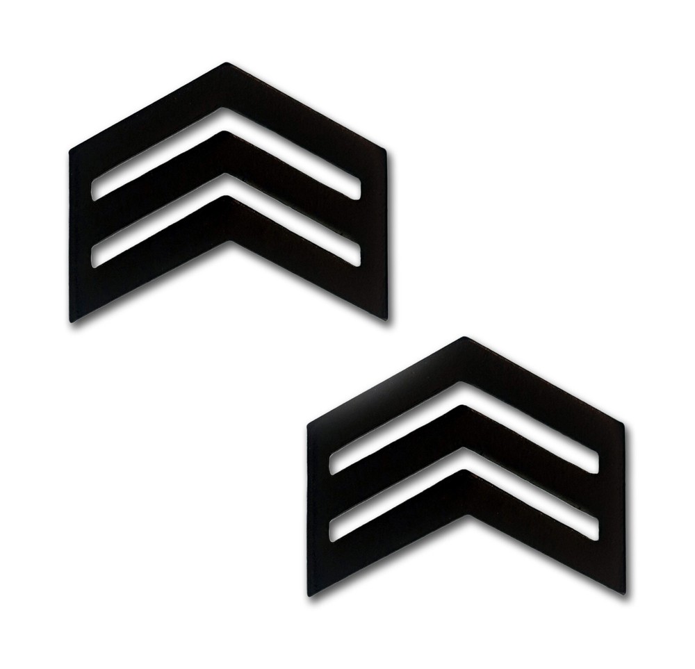 ROTC Sergeant BLACK Rank Pin-on (sold in pair)