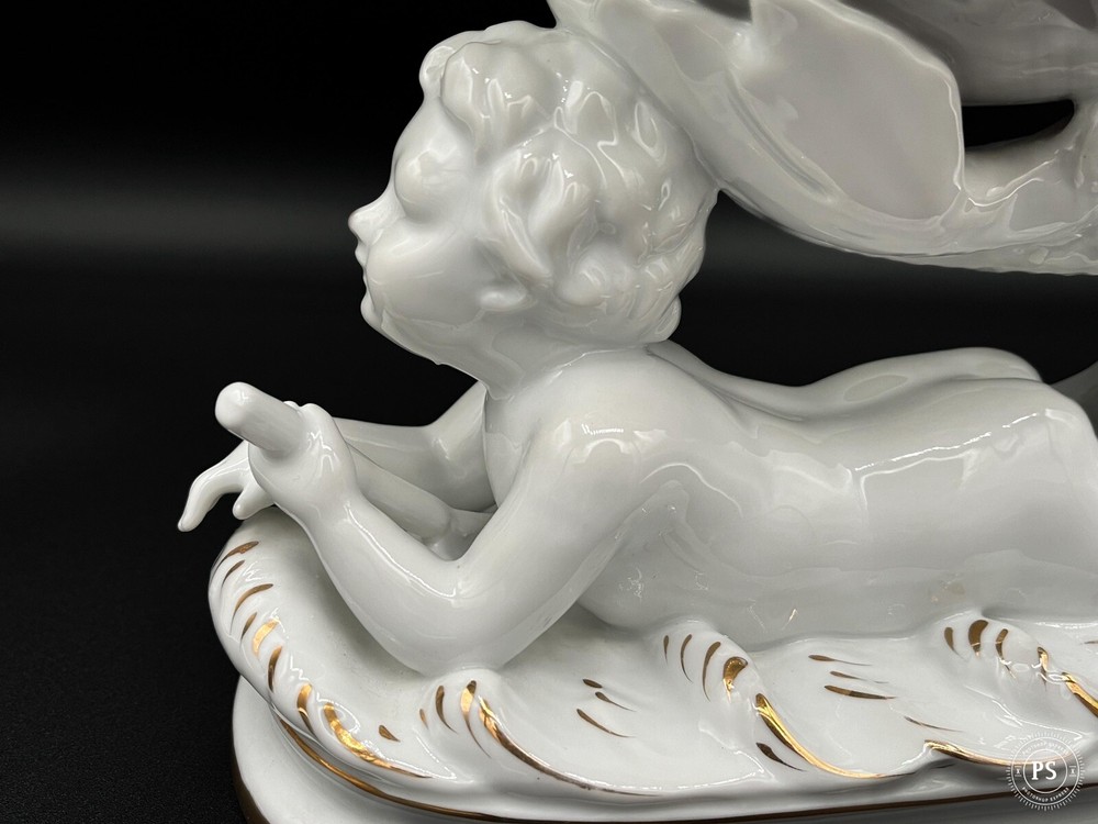 Isco, “RHM?”, Porcelain Shell & Putti Serving Dish