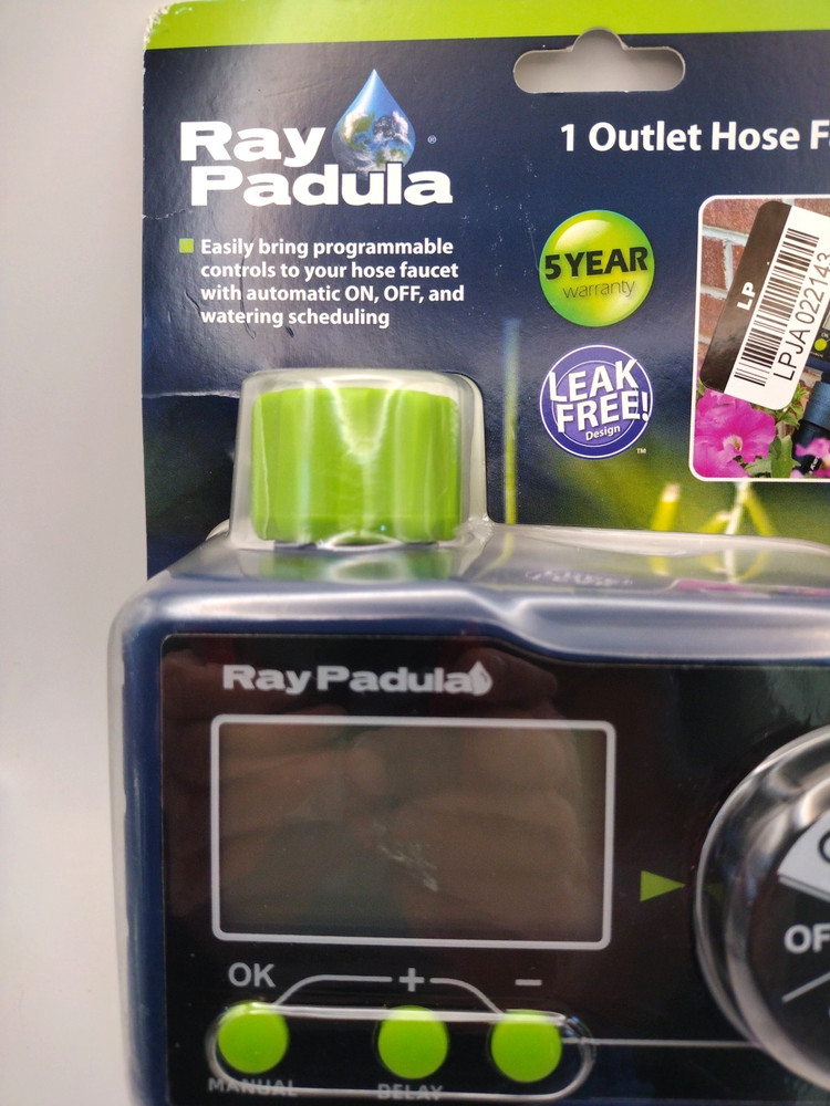 Ray Padula 1-Zone Programmable Electronic Sprinkler Timer for Yard Garden Hose