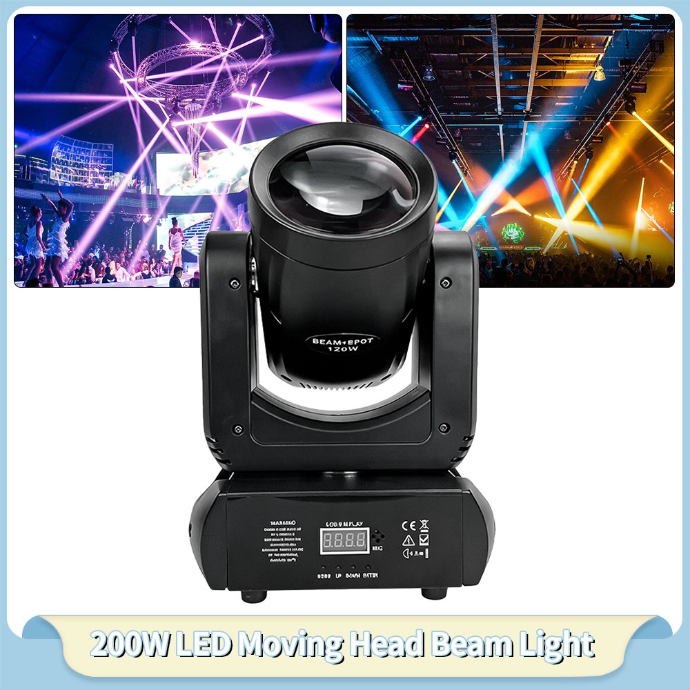 4pcs 200W LED Moving Head Beam Light DMX512 DJ Disco Stage Effect Lighting