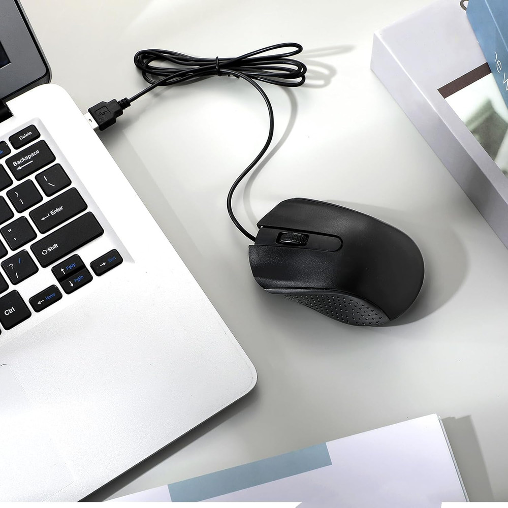 30 Pack USB Wired Mouse 3 Button Corded Computer Mice Bulk USB Mouse for PC Desk