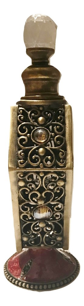 Welforth Anti-Brass Red Brown Diamond-Shape Geometric Perfume Bottle