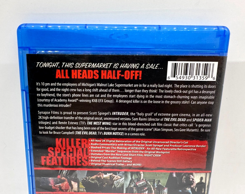 Intruder Directors Cut Blue Ray Replacement Case for 2 Discs - Empty Box