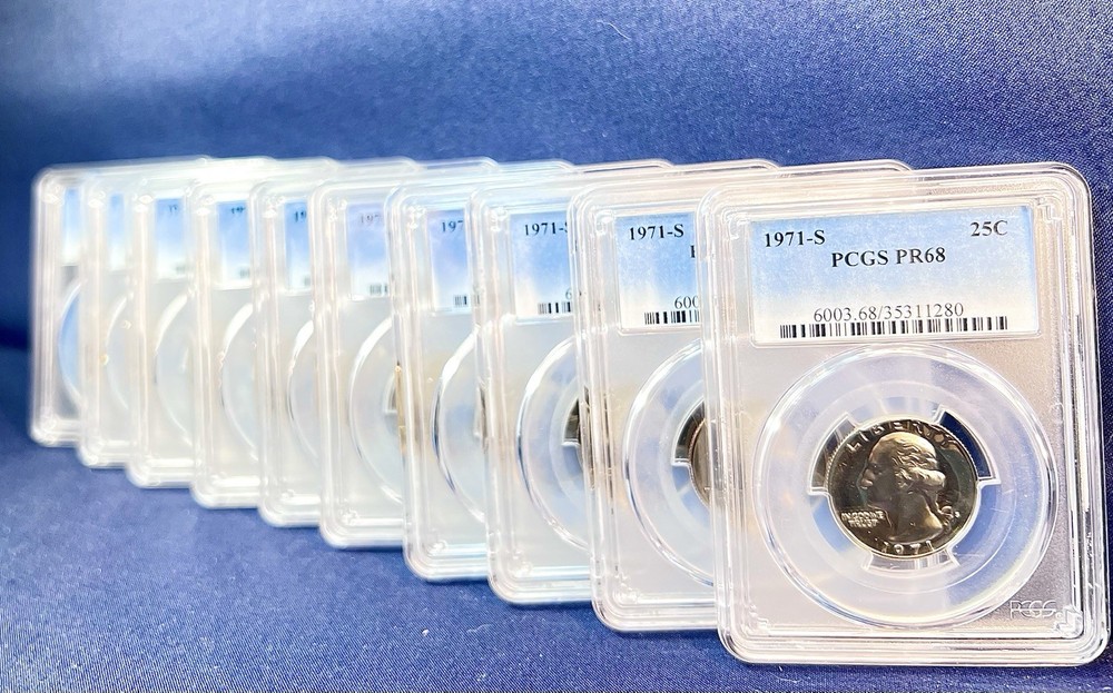 1971-S Proof US Washington Quarter PCGS Graded PR68