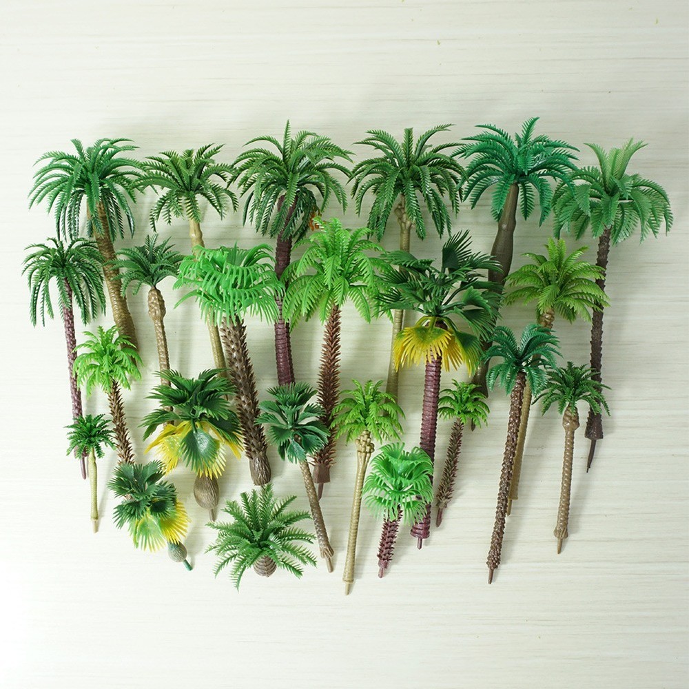 Practical Model Trees Palm Building Mode Coconut Palm DIY Mixed Plastic
