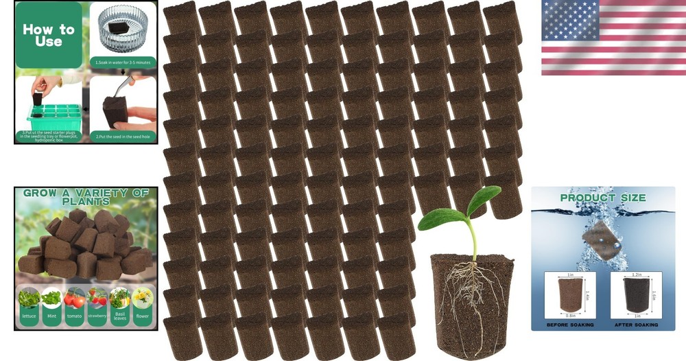 Customizable Hydroponic Grow Sponges - 200 Seed Starter Pods for Robust Cloning