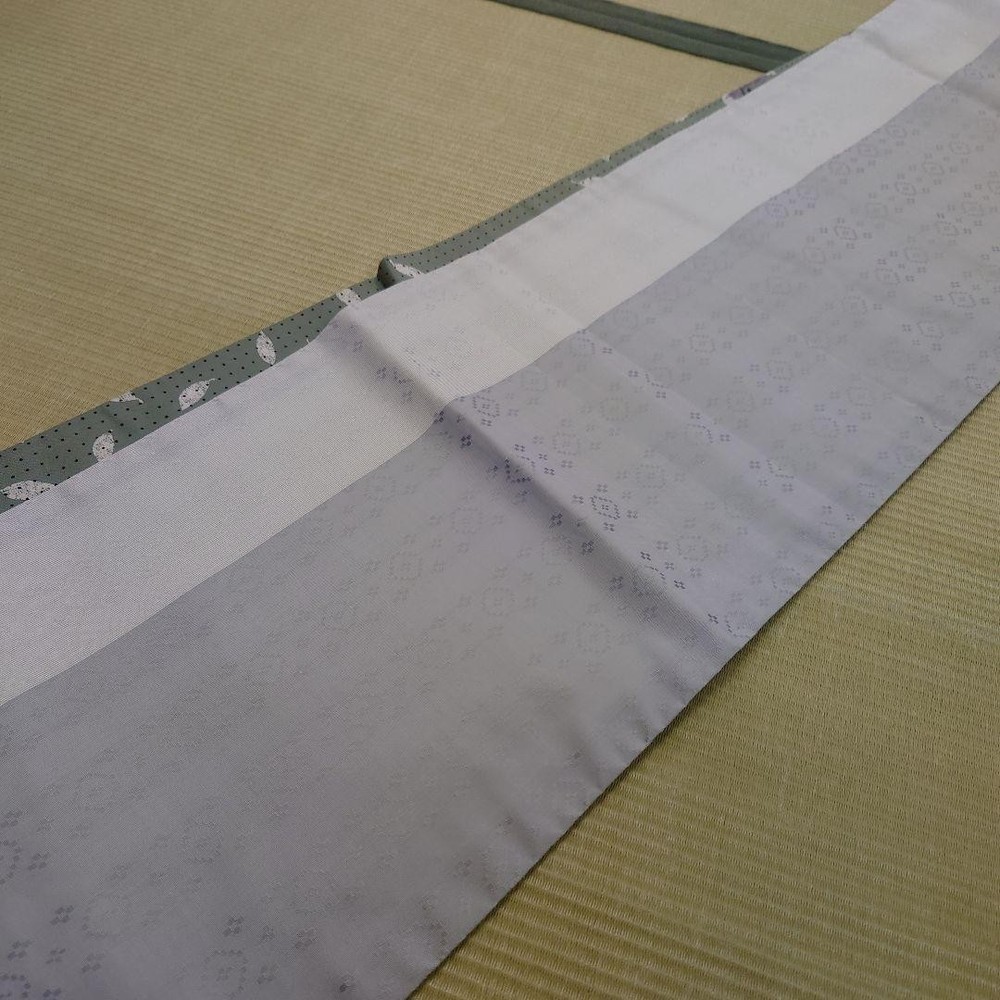Custom-made double-sided bag obi pure silk long size creation