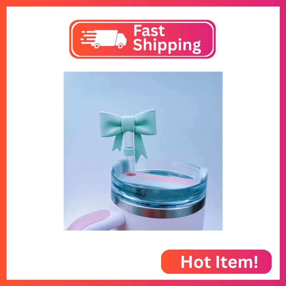 10mm Bow Shape Straw Topper for Stanley Cup (3pcs Fresh Color)