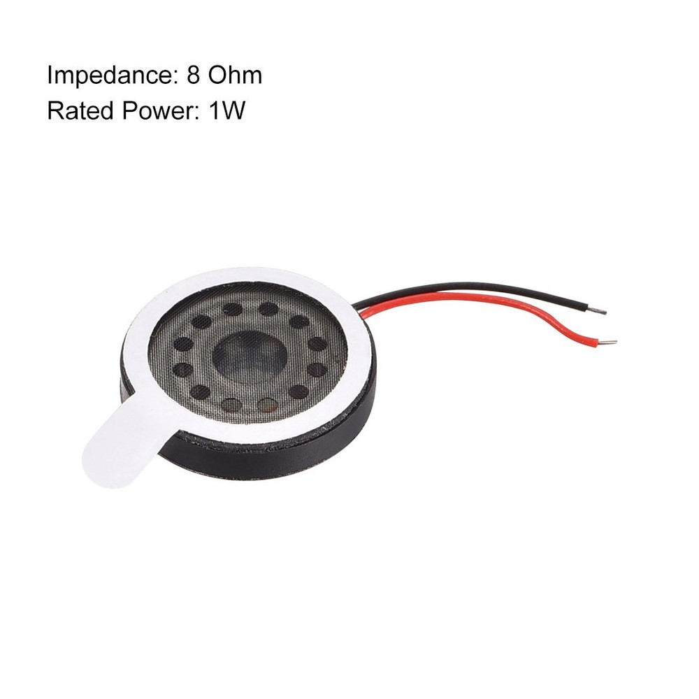 2Pack 1W 8 Ohm 16mm Dia Speaker with Wire for Electronic Projects