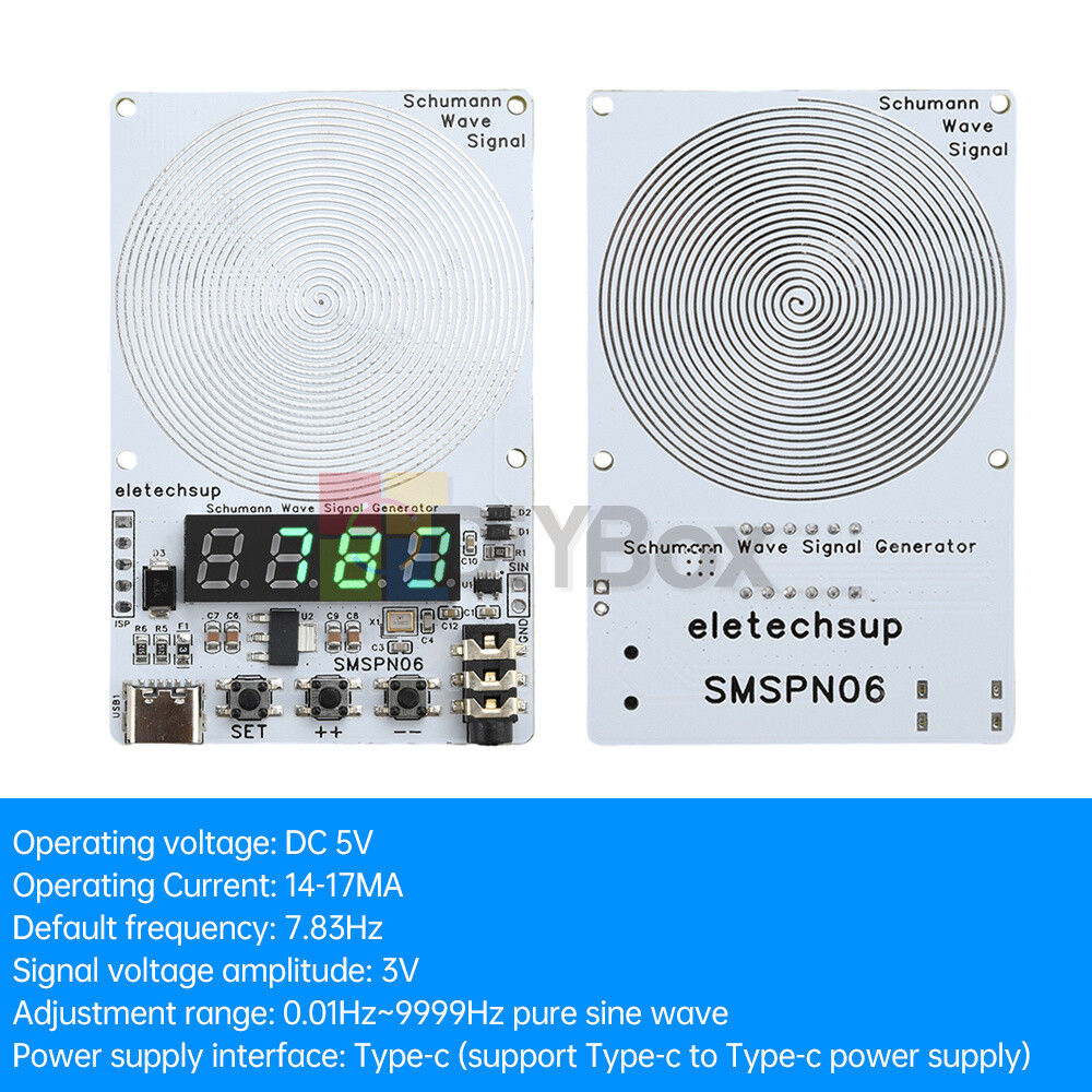 Adjustable 0.01Hz~9999Hz Frequency Schumann Wave Generator 4-Bit Digital Display