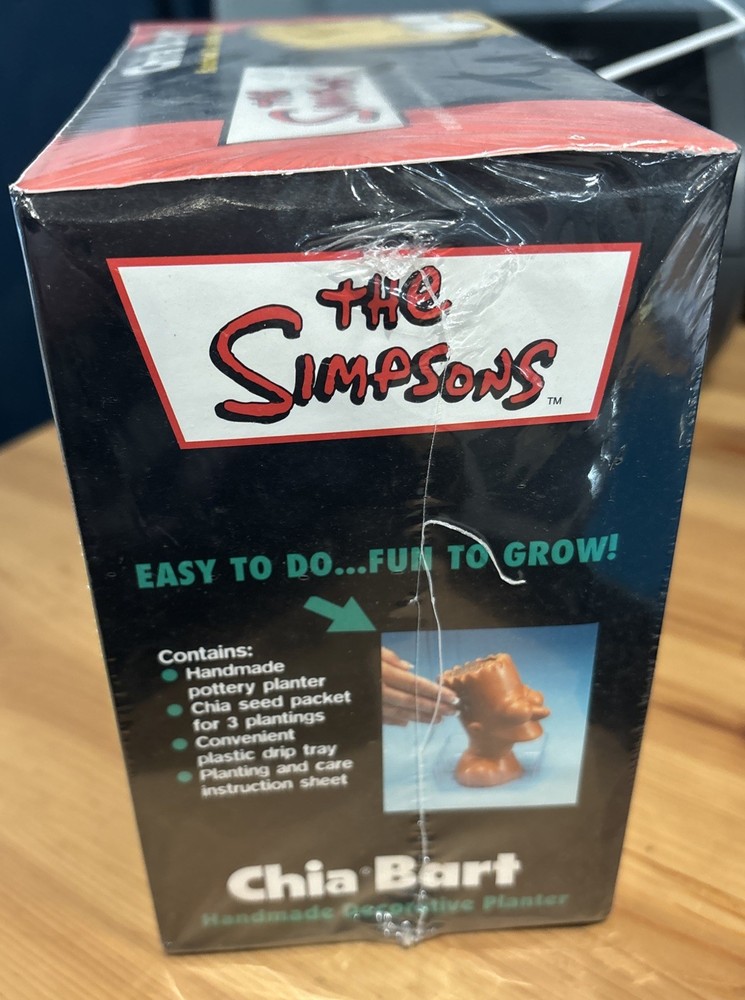 2002-2003 The Simpsons Chia Bart Handmade Decorative Planter Sealed