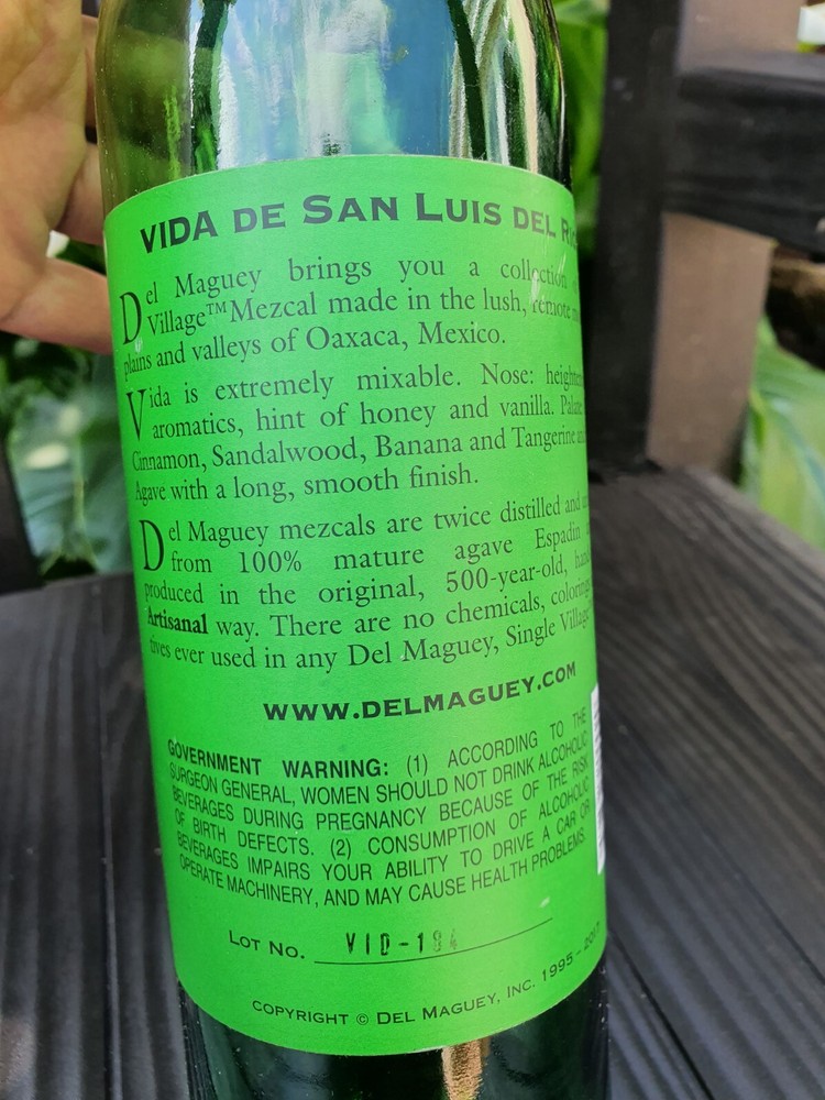 Vida Mezcal Empty Bottle Craft Upcycling