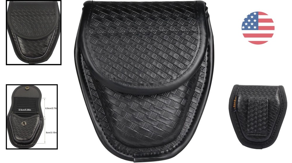 Versatile Molded Handcuff Case with Hidden Snap Closure - Fits 2" & 2.25" Belts