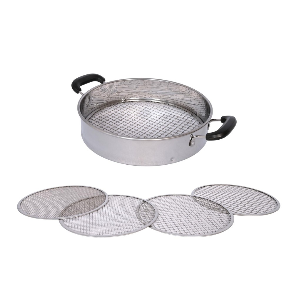 MultiPurpose Soil Sifter Handle 4 Changeable Screens Rock Compost Debris