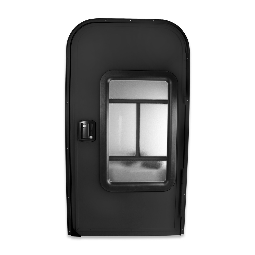 Brand New RV Camper Passenger 23" x 44" Tear Drop Trailer Door Black