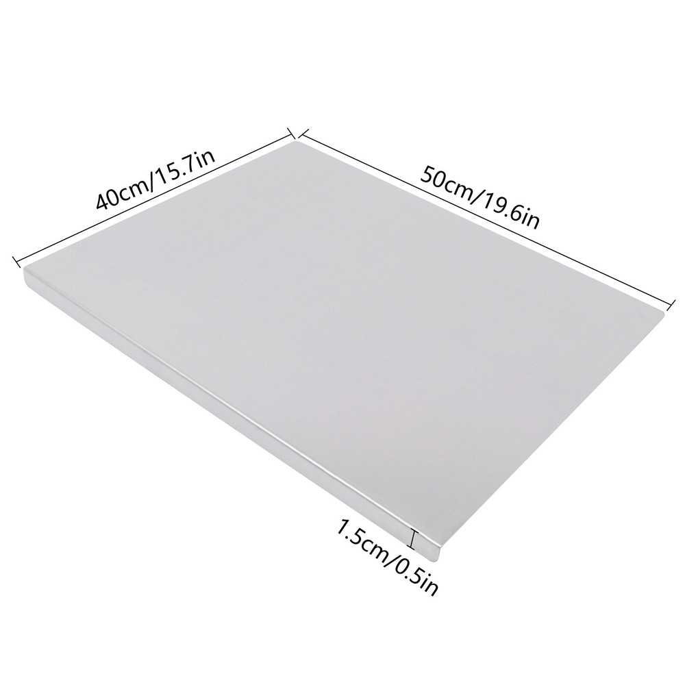 Cutting Board Kitchen Stainless Steel Chopping Board with Front Overhang