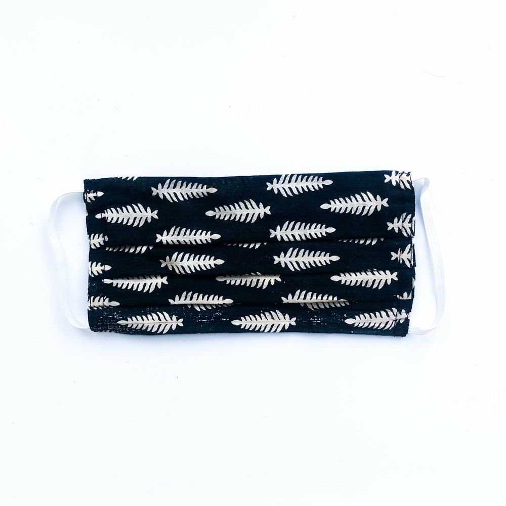 Face Mask Black Feather