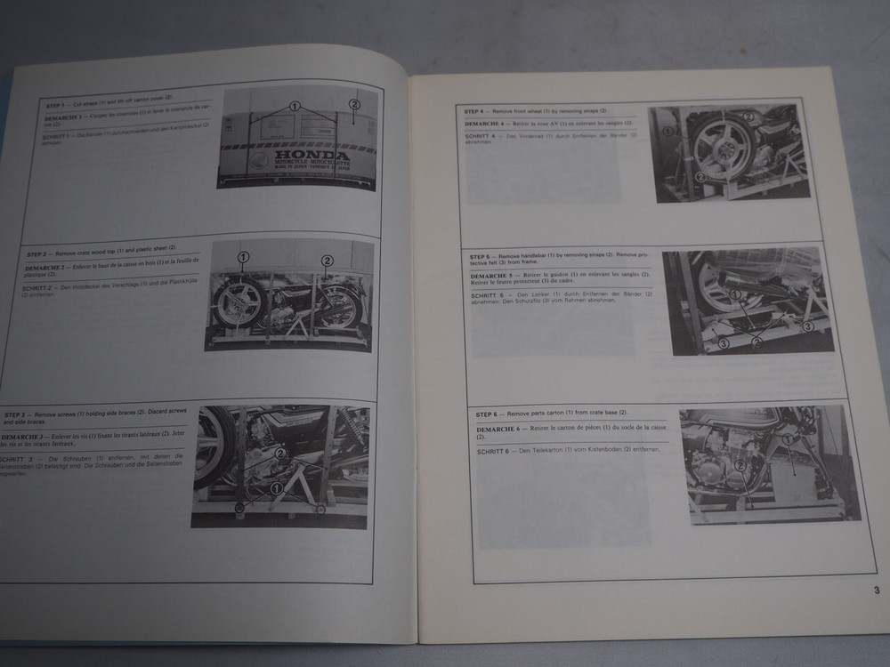 HONDA SET-UP INSTRUCTIONS ASSEMBLY INSTRUCTIONS CB650 1981