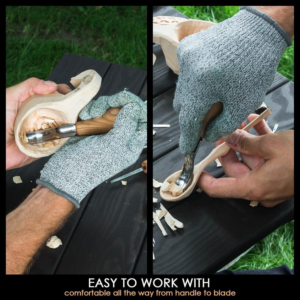 Complete Wood Carving Kit: Palm Gouges, Chisels & V-tools for Masterpieces=