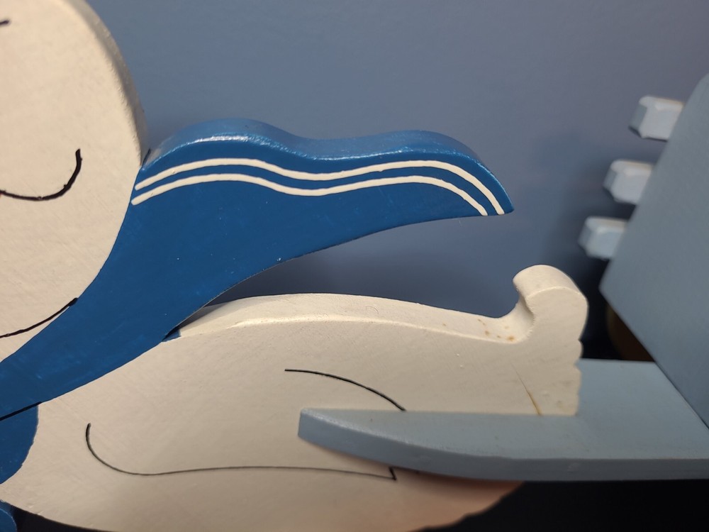 Vintage Duck Wooden l Pull Toy Easter Candy Container