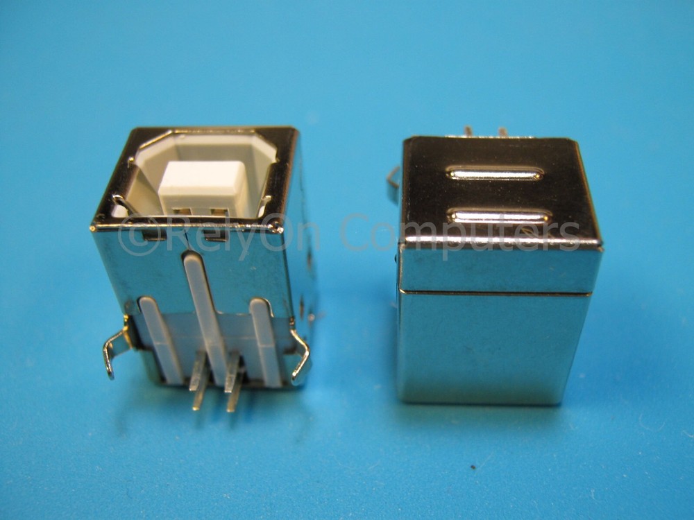 Two Type-B USB 2.0 Port Jack Connector Part Replacement for Printer Scanner PCB