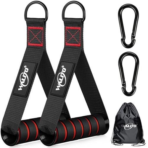 WALITO Exercise Handles, Replacement Cable Machine Attachments for Home Gym
