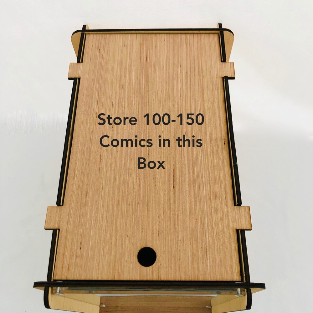 Wood Comic Storage & Display Short Box Plus DC Superman #517 Vintage Comic