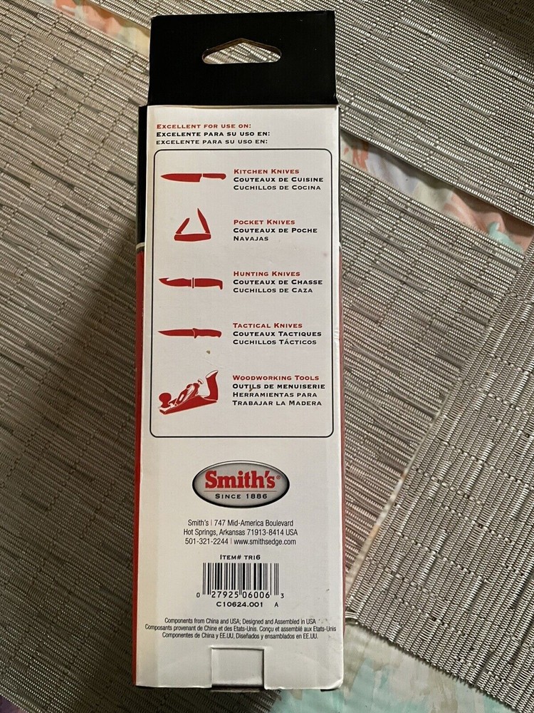 Smith's TRI-6 Arkansas Tri-Hone Sharpening Stones System