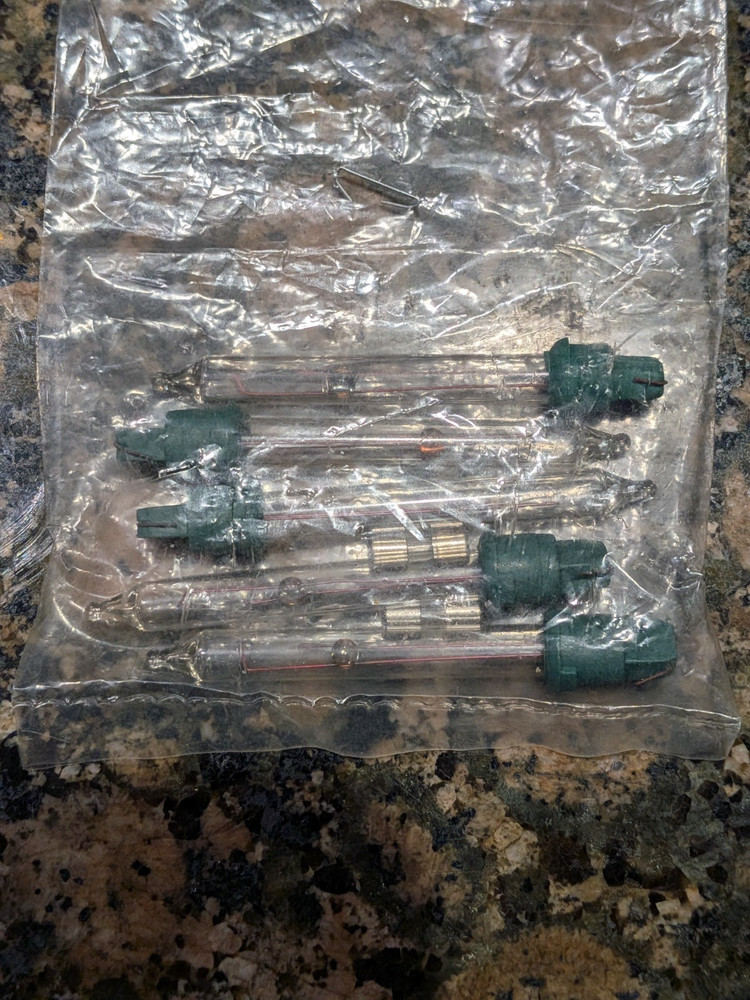 5 Long 2" Push-In Mini-Bulbs For Novelty Mini- Light String Covers & 2 Batteries