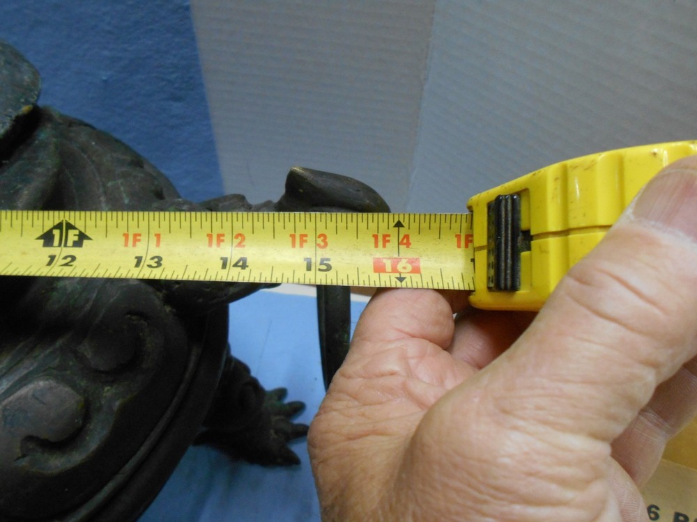 Chinese Large Cencer Cast Bronze with Gate mark bottom 12 Lbs.