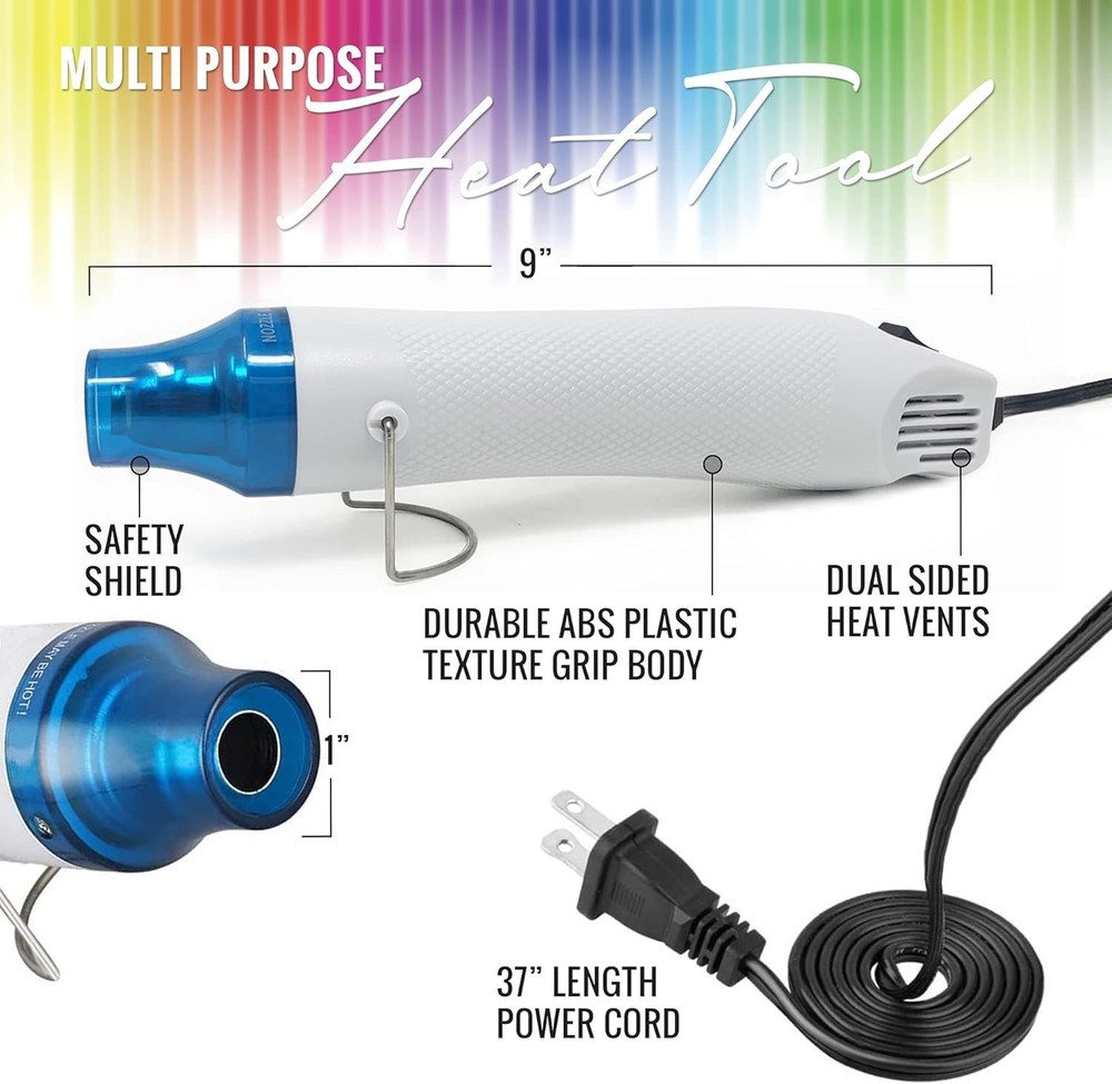 Embossing Kit with Heat Tool Bundle, Embossing Powders, Complete Embossing St...