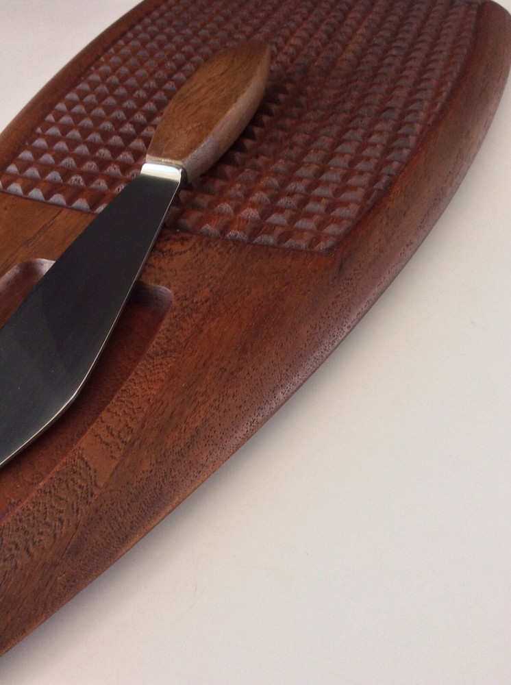 Danish Modern Mid Century Digsmed Denmark Solid Teak Cheese/Meat Cutting Board
